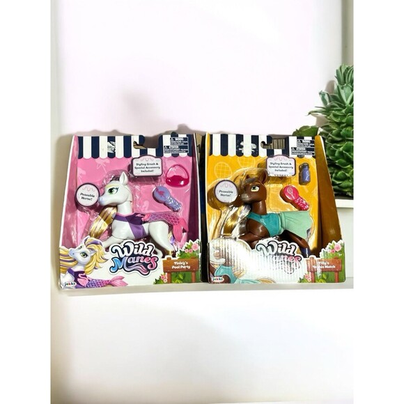 Wild Manes Horse Doll 2 Pack Tilly Tennis Match Finley Pool Party Toy Gift - Picture 1 of 10